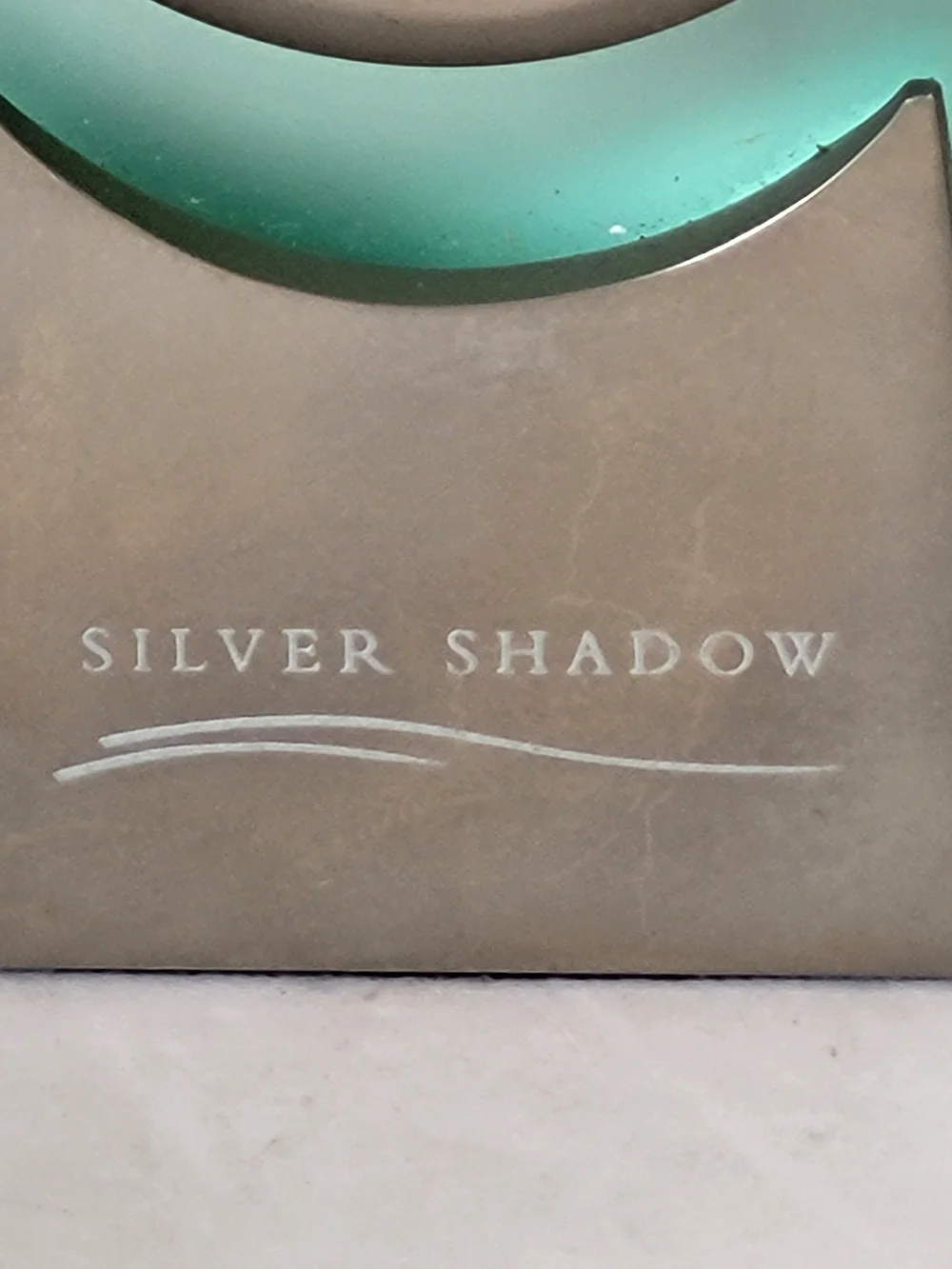 Silver Shadow Seaglass Art Deco Style  Desk Clock - Quartz